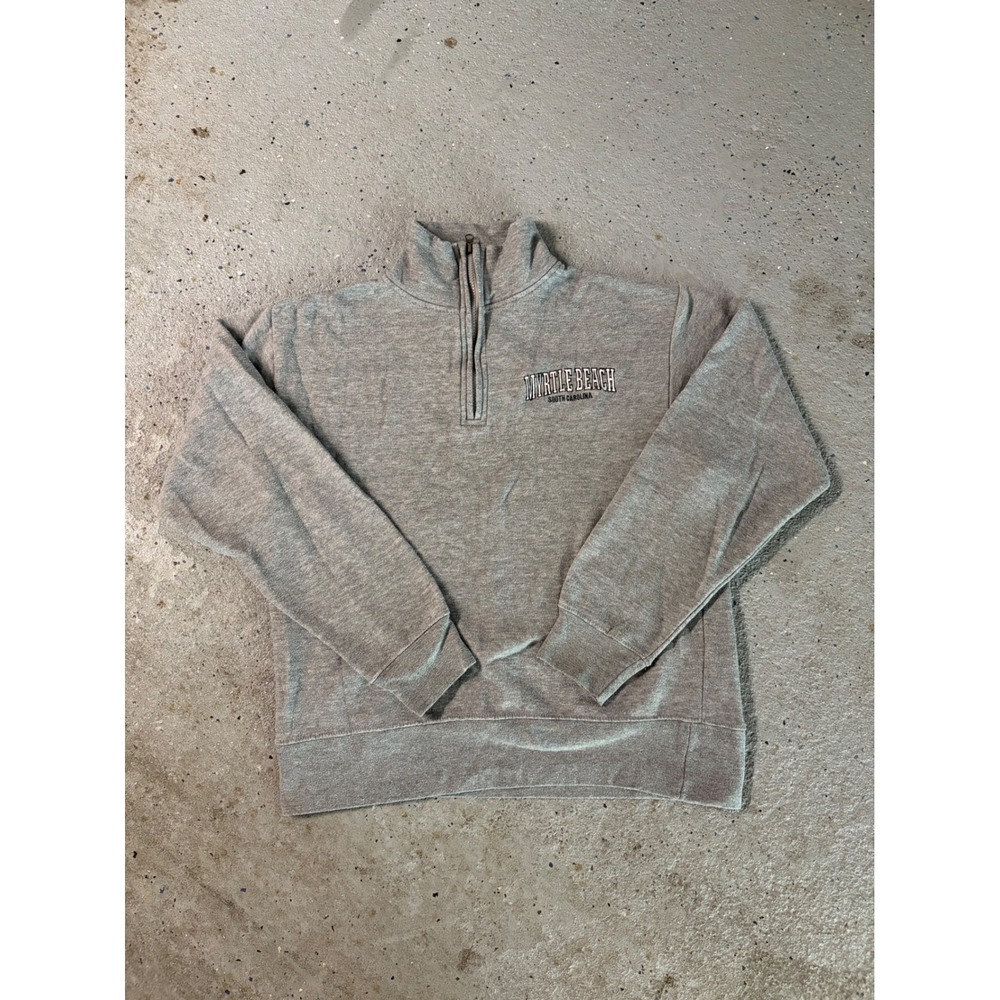 Pacific & Co Myrtle Beach South Carolina Quarter Zip Sweatshirt Heather Gray S
